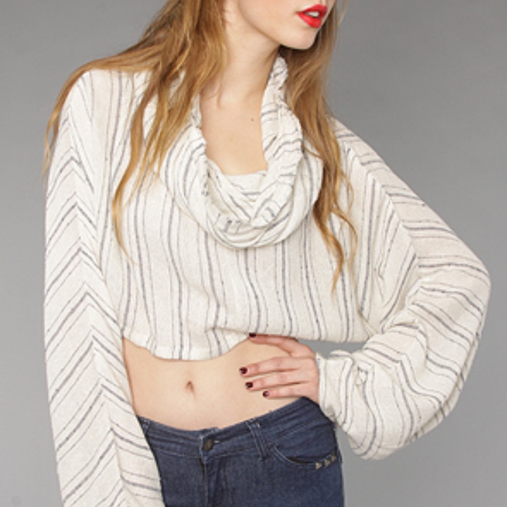 Free People Cropped Striped Top size XS